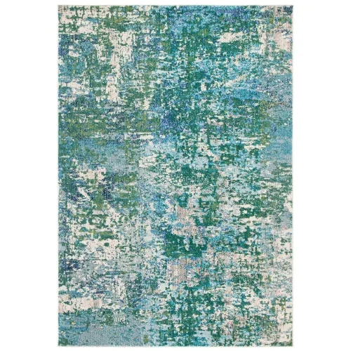 Tapete James Moderno en Verde con Azul