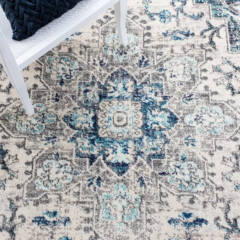 Tapete James Vintage en Gris con Azul