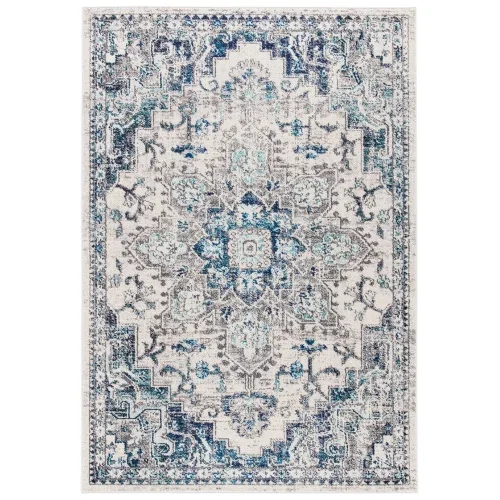 Tapete James Vintage en Gris con Azul