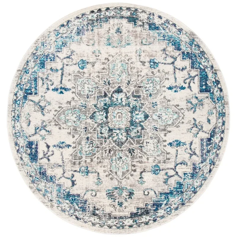 Tapete James Vintage en Gris con Azul