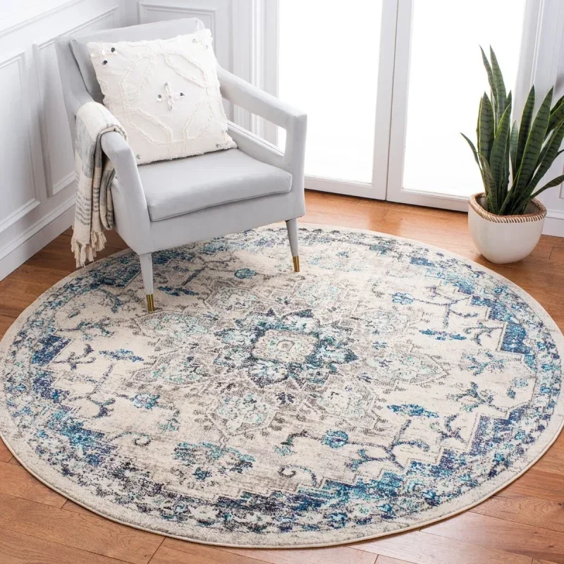 Tapete James Vintage en Gris con Azul