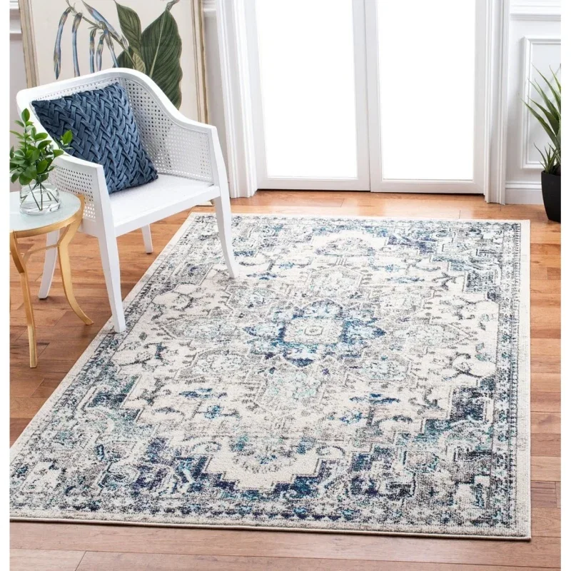 Tapete James Vintage en Gris con Azul