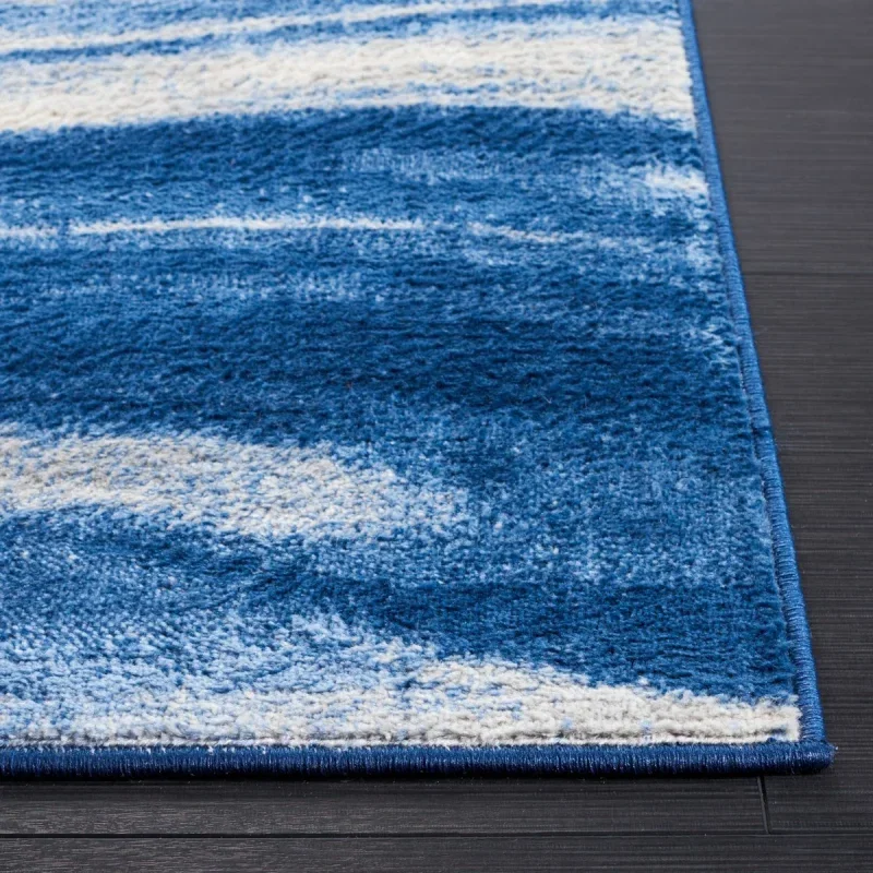 Tapete Jaspis de Ondas en Azul Marino con Marfil