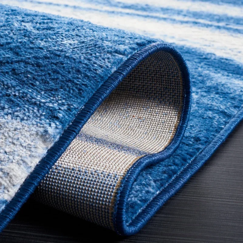 Tapete Jaspis de Ondas en Azul Marino con Marfil