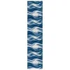 Tapete Jaspis de Ondas en Azul Marino con Marfil