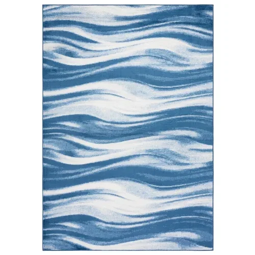Tapete Jaspis de Ondas en Azul Marino con Marfil