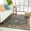 Tapete Kiara Medallón Floral Vintage en Azul