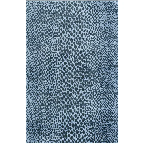Tapete Lavable Camila Manchas Azul Marino
