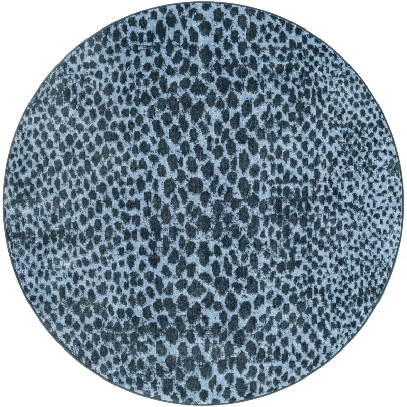 Tapete Lavable Camila Manchas Azul Marino
