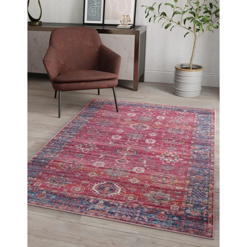 Tapete Lavable Lunar Rojo Antiguo