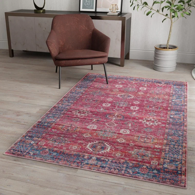 Tapete Lavable Lunar Rojo Antiguo