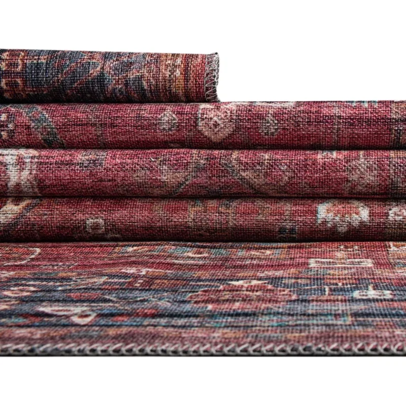 Tapete Lavable Lunar Rojo Antiguo
