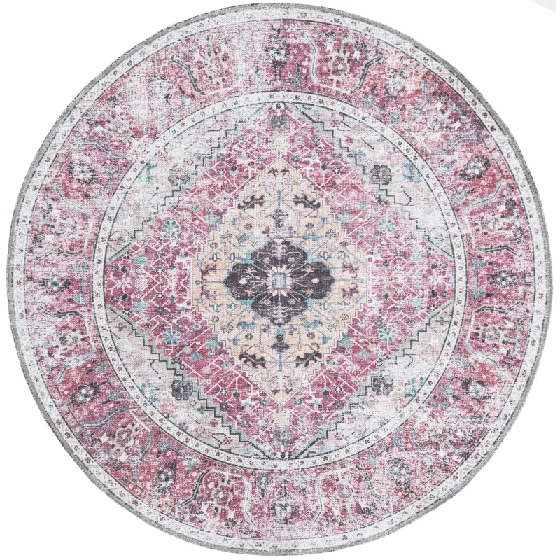 Tapete Lavable Yala en Rosa Coral