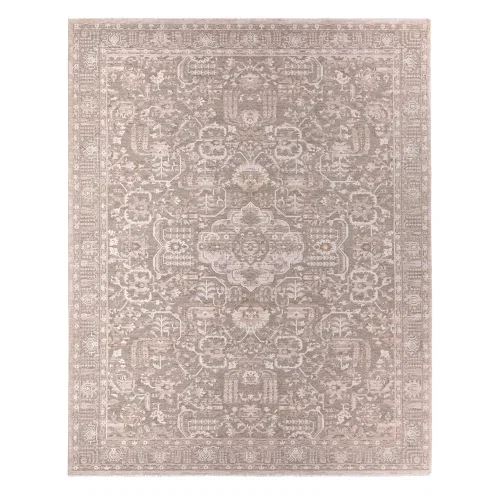 Tapete Liliana Medallón Persa en Beige y Gris