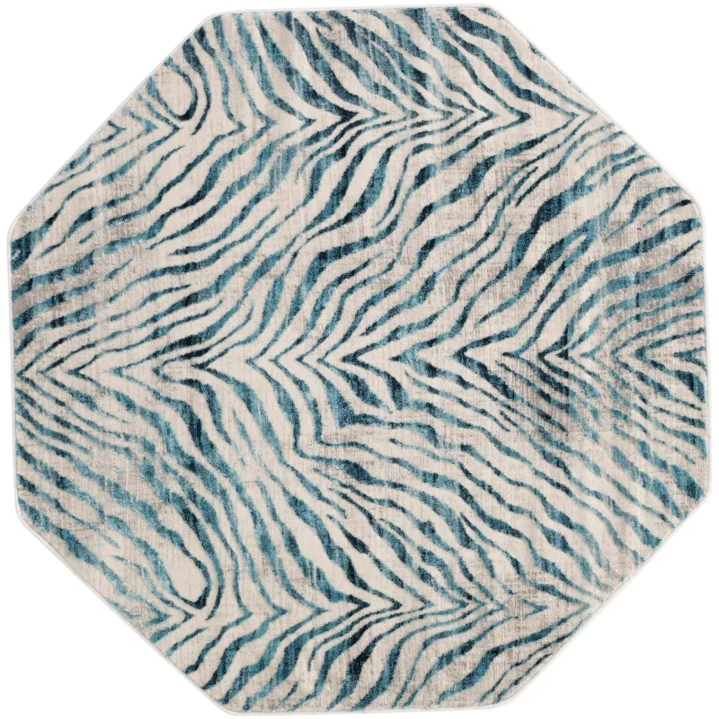 londres animal print en azul