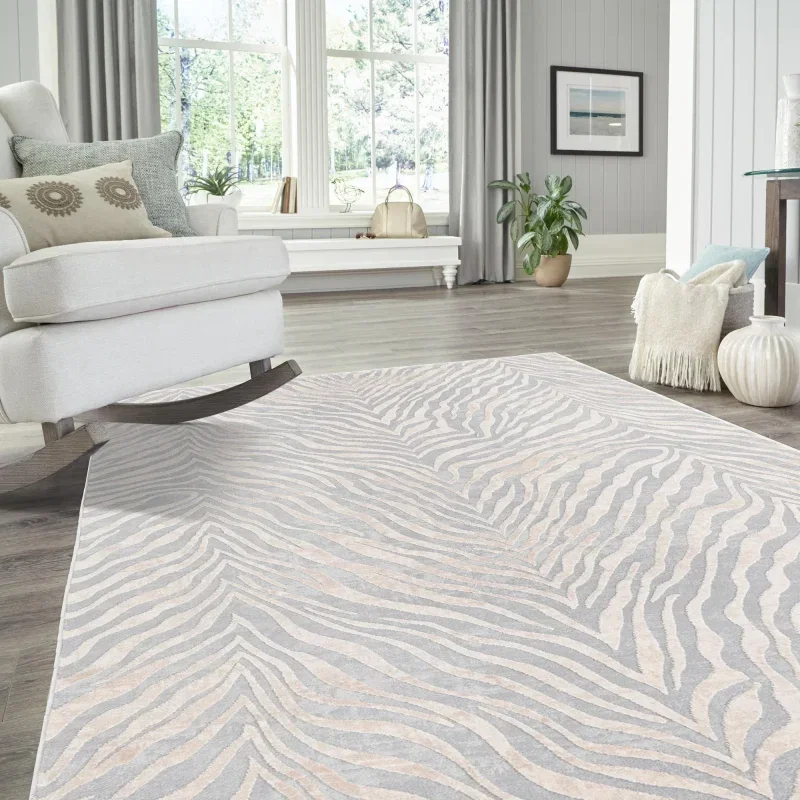 londres animal print en gris y marfil