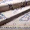 Tapete Lumina Medallón Vintage en Beige y Azul