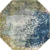 lunar abstracto en azul y verde