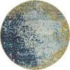 lunar abstracto en azul y verde