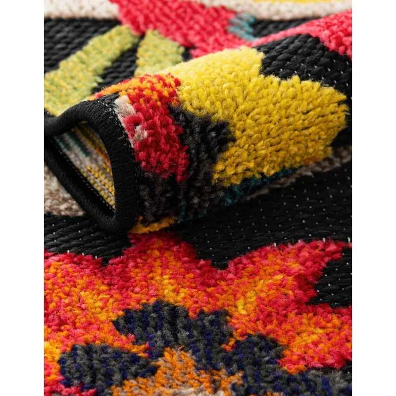 marroqui exterior floral en negro multicolor