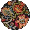 marroqui exterior floral en negro multicolor