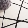 Tapete Melodía de Líneas en Marfil y Negro