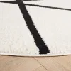 Tapete Melodía de Líneas en Marfil y Negro