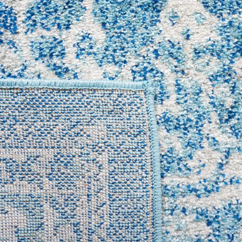 Tapete Memoria Vintage en Azul con Marfil
