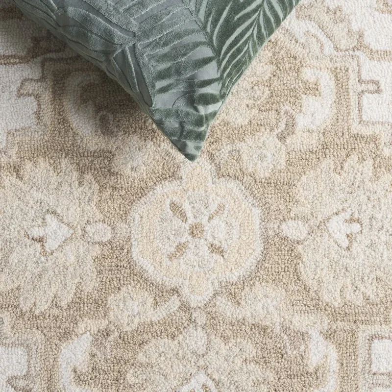 Tapete Metropolis Medallón en Beige con Marfil