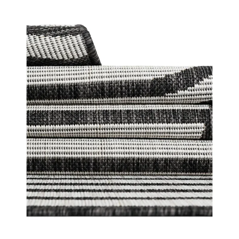 moderno exterior blanco y negro de curvas entrelazadas
