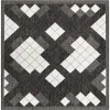 Tapete Moderno Exterior Blanco y Negro de Mosaicos