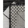 Tapete Moderno Exterior Blanco y Negro de Mosaicos
