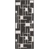Tapete Moderno Exterior Negro y Blanco de Cuadrícula Incompleta