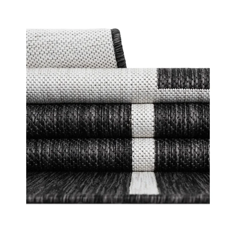 moderno exterior negro y blanco de cuadricula incompleta