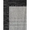 Tapete Moderno Exterior Negro y Blanco de Rayas Grupales