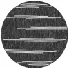 Tapete Moderno Exterior Negro y Blanco de Rayas Grupales