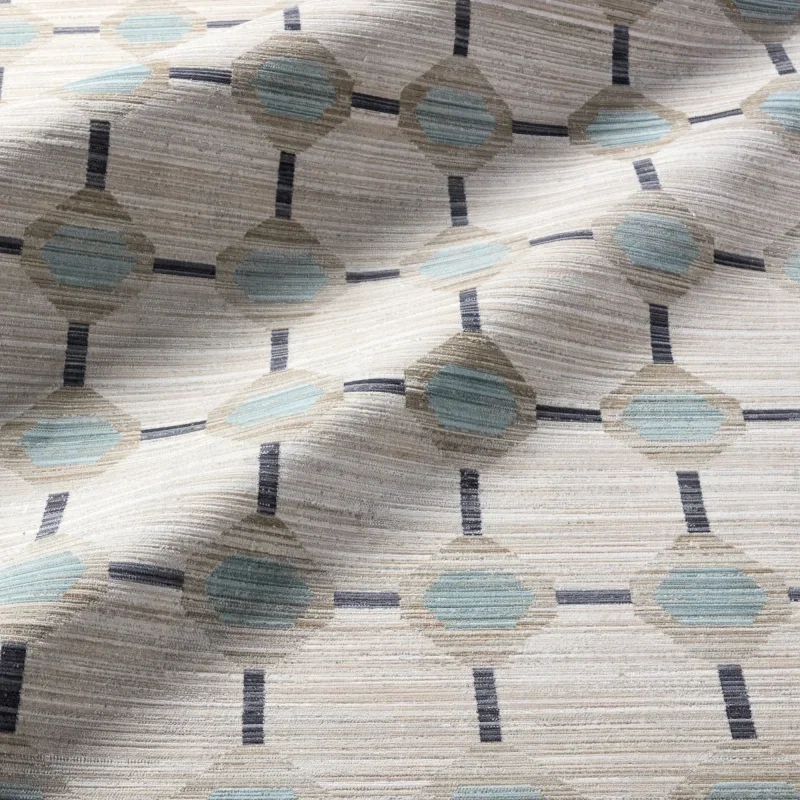 Tapete Exterior Baldosa Azulejos Geométricos en Azul y Gris