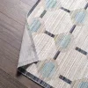 Tapete Exterior Baldosa Azulejos Geométricos en Azul y Gris