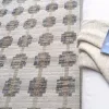 Tapete Exterior Baldosa Mosaico Geométrico en Azul y Gris