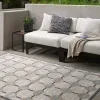 Tapete Exterior Baldosa Azulejos Geométricos en Azul y Gris