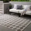Tapete Exterior Baldosa Mosaico Geométrico en Azul y Gris
