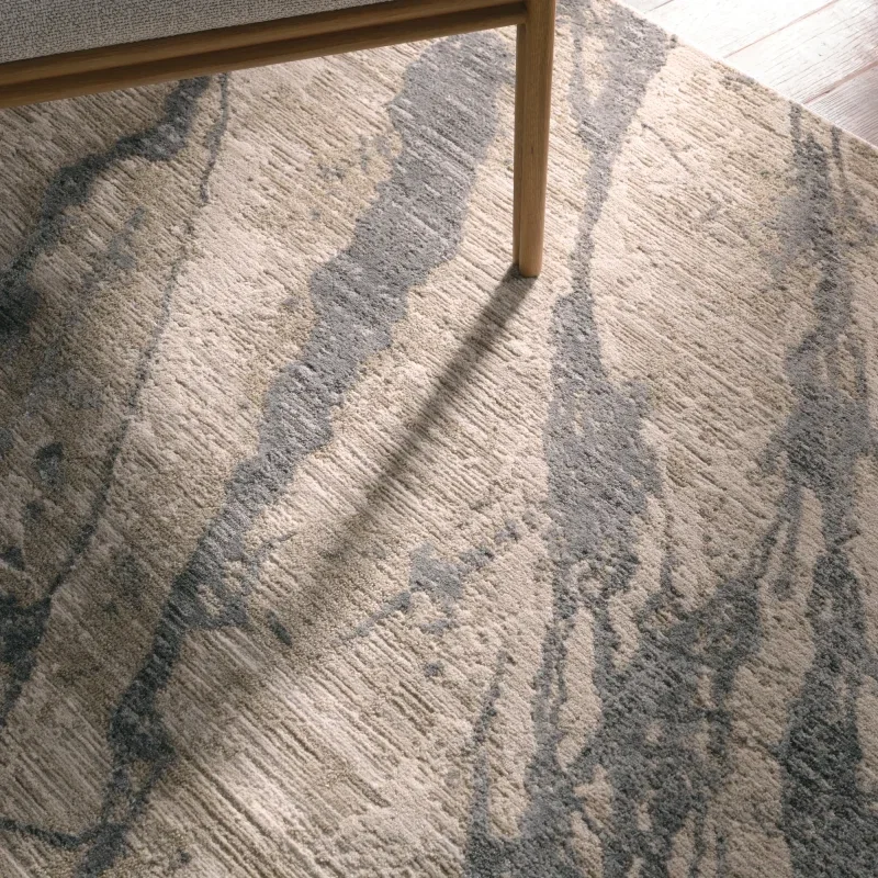 Tapete Zen Vetas de Mármol en Beige y Gris