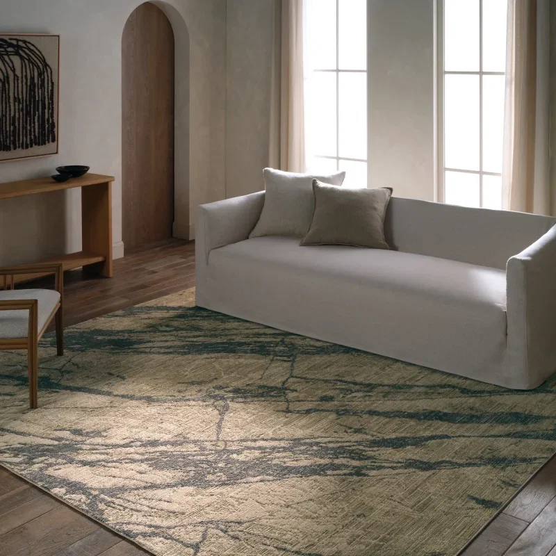 Tapete Zen Vetas de Mármol en Beige y Gris