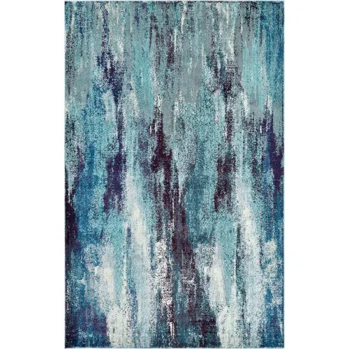 oasis abstracto en azul