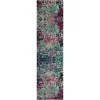 oasis con manchas azul y rojo
