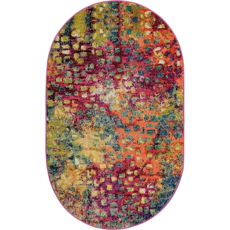 Tapete Oasis con Manchas Multicolor, detalle 11