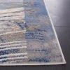 Tapete Palmar de Ondas Fluidas en Beige con Azul