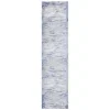 Tapete Palmar de Ondas Fluidas en Beige con Azul