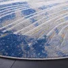 Tapete Palmar de Ondas Fluidas en Beige con Azul