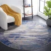 Tapete Palmar de Ondas Fluidas en Beige con Azul